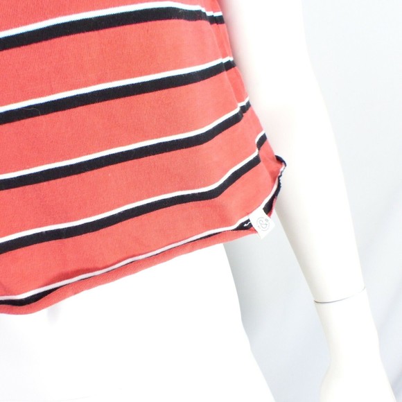 Treasure & Bond Girls Size 8 -10 Colorful Striped Cropped Short Sleeve T-Shirt - Picture 6 of 8